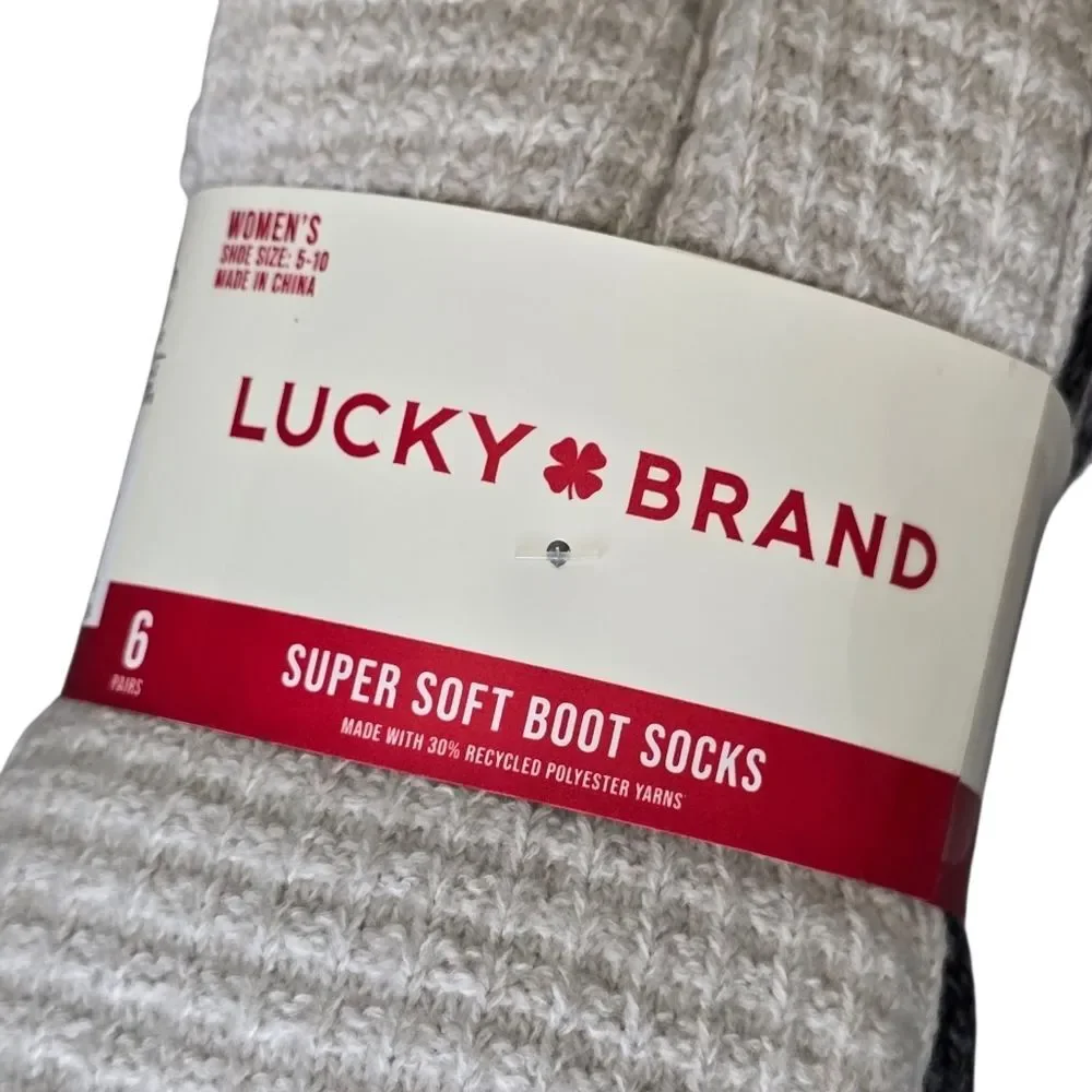 Lucky Brand Women's 5-10 Super Soft Boot Socks NWT